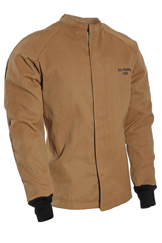 ArcGuard Arc Flash Short Coat – Kevlar/Nomex, Carmel Brown