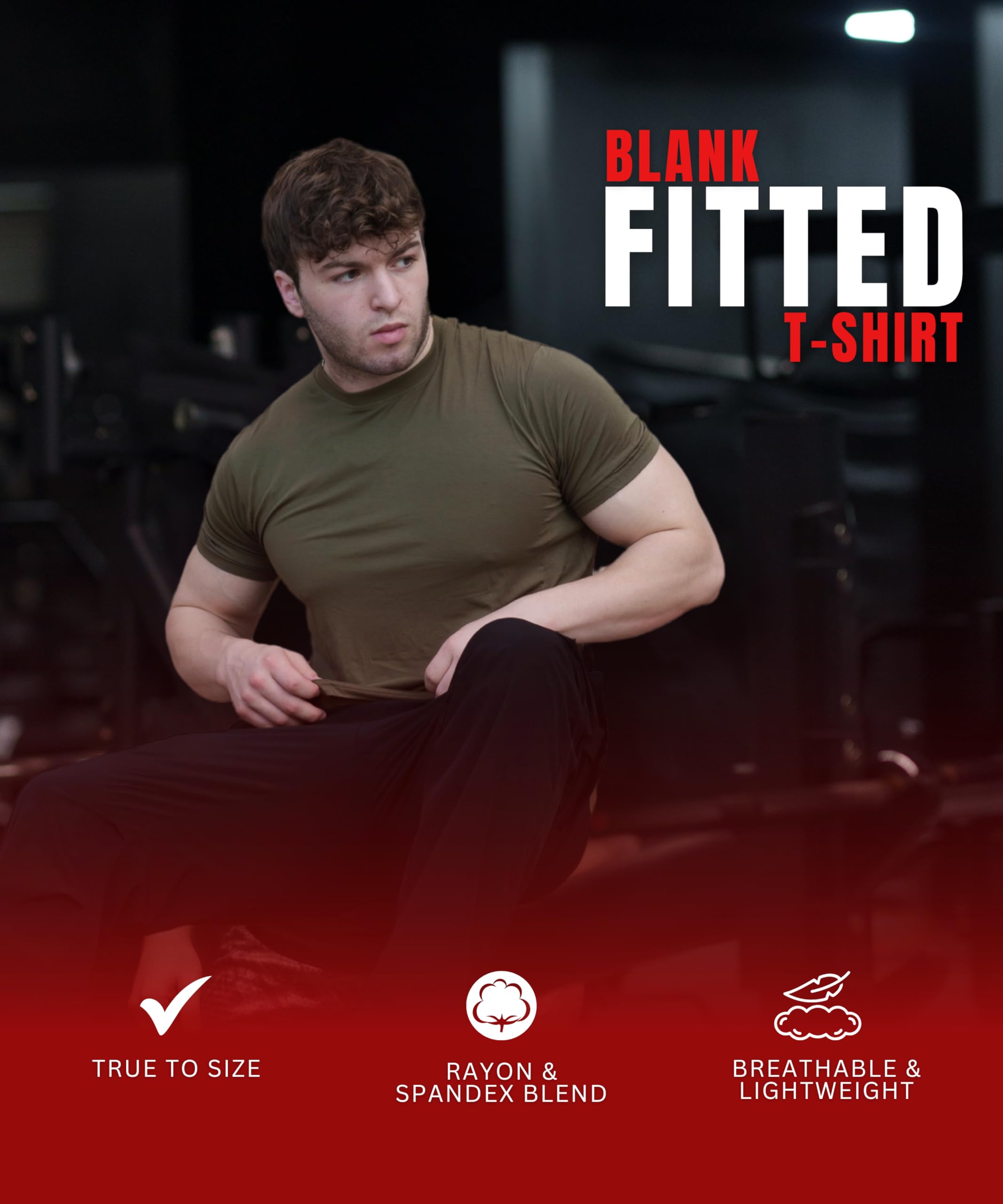 Fitted Scoop Neck T-Shirt for Men