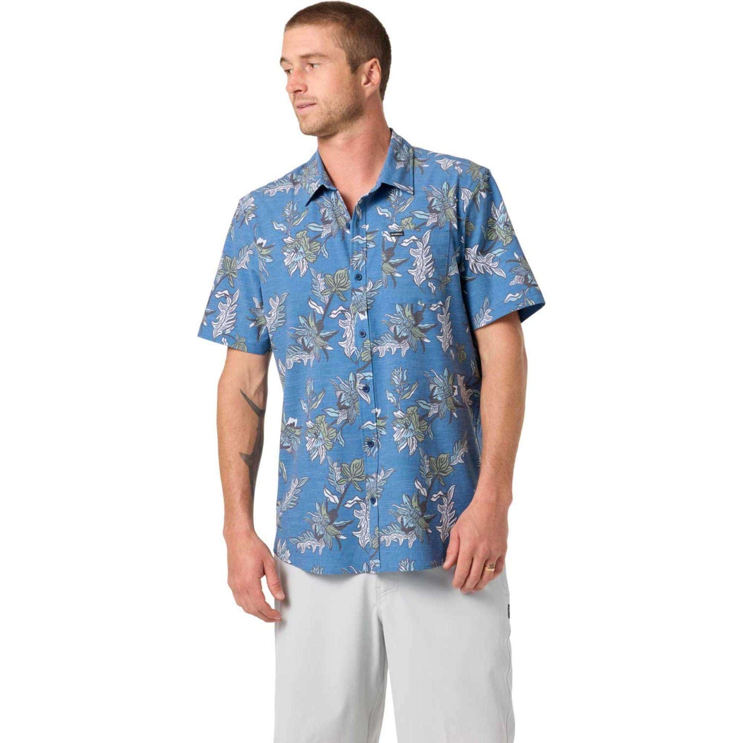 UPF Slub Short Sleeve Woven Shirt – Relaxed Fit