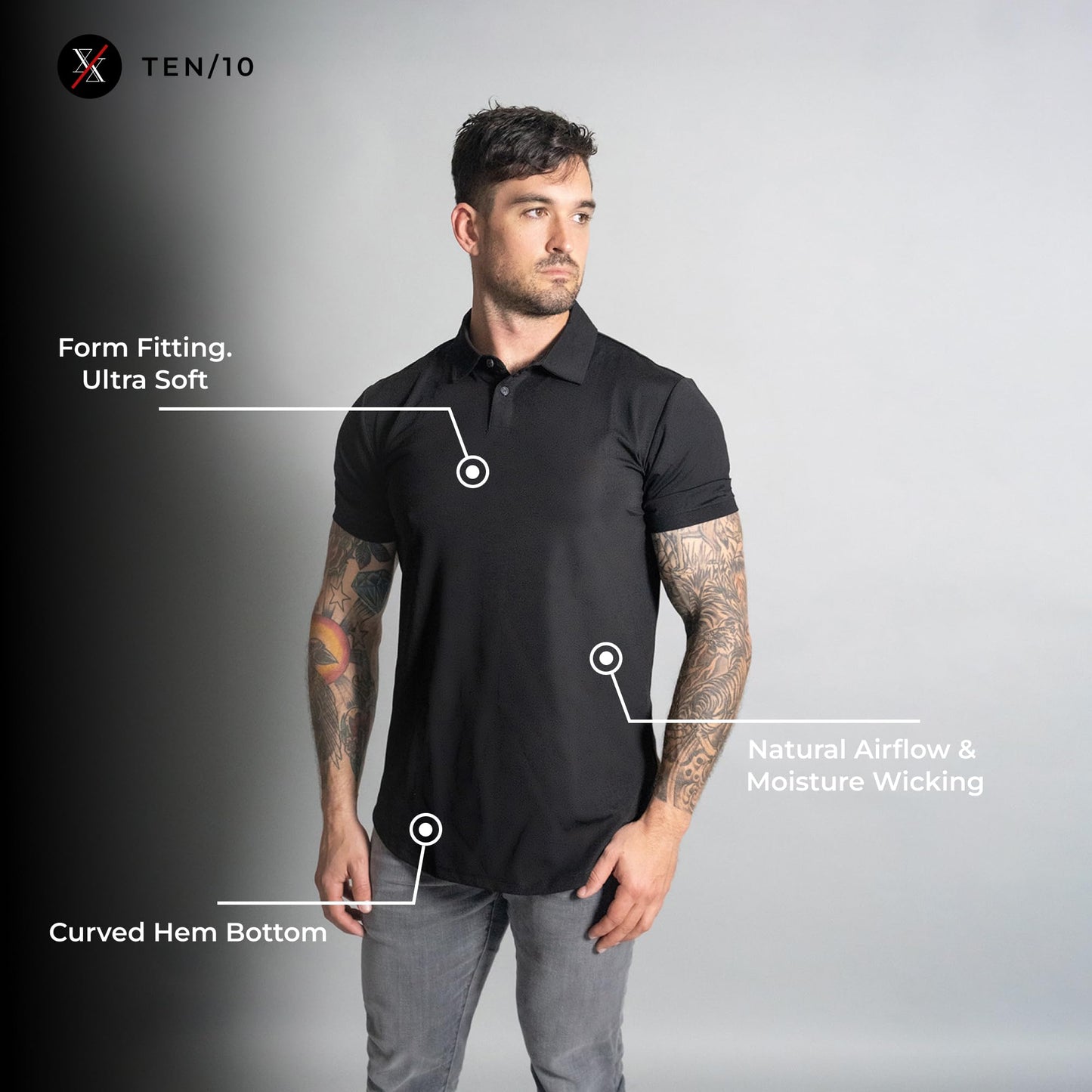 Stratus Polo – Short Sleeve, Button Collar