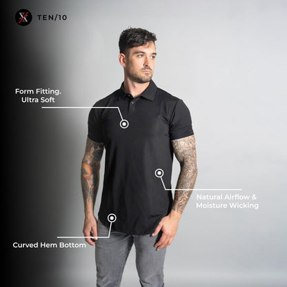 Stratus Polo – Short Sleeve, Button Collar
