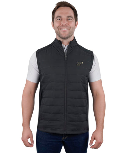 Ninja Quilted Vest – Woven Front, Stretch Back, Full-Zip