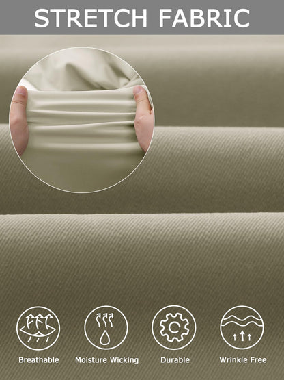 Slim Fit Stretch Khaki Dress Pants – Wrinkle Free