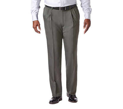 Classic Fit Pleat Front Expandable Waist Pants