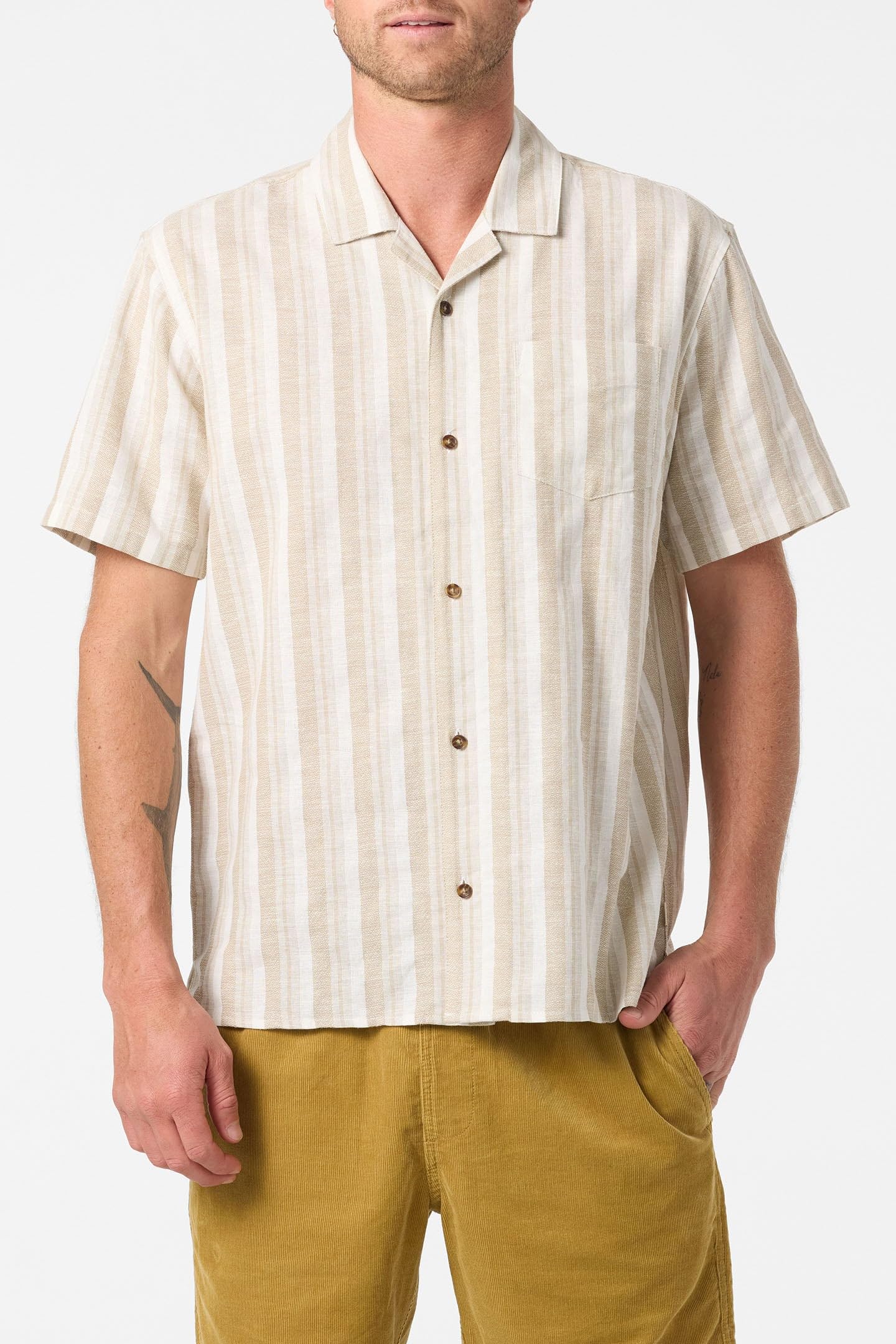 Dobby Short Sleeve Woven Shirt – Cotton, Regular Fit