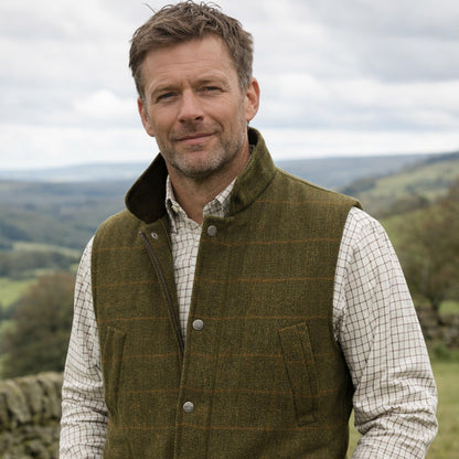 Game Tweed Gilet – Dark Green