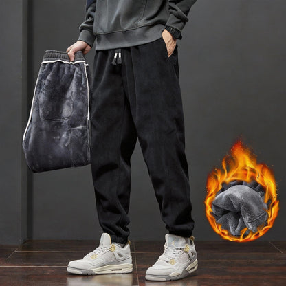 Thickened Winter Cargo Joggers – Loose Fit