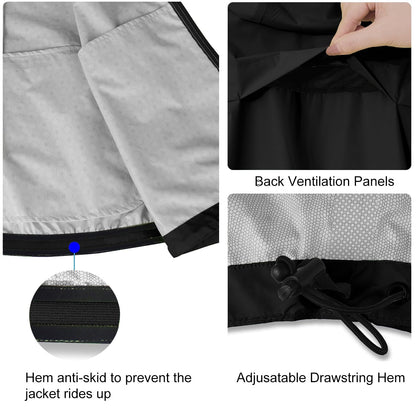 Packable Waterproof Rain Jacket – Lightweight Hooded Windbreaker