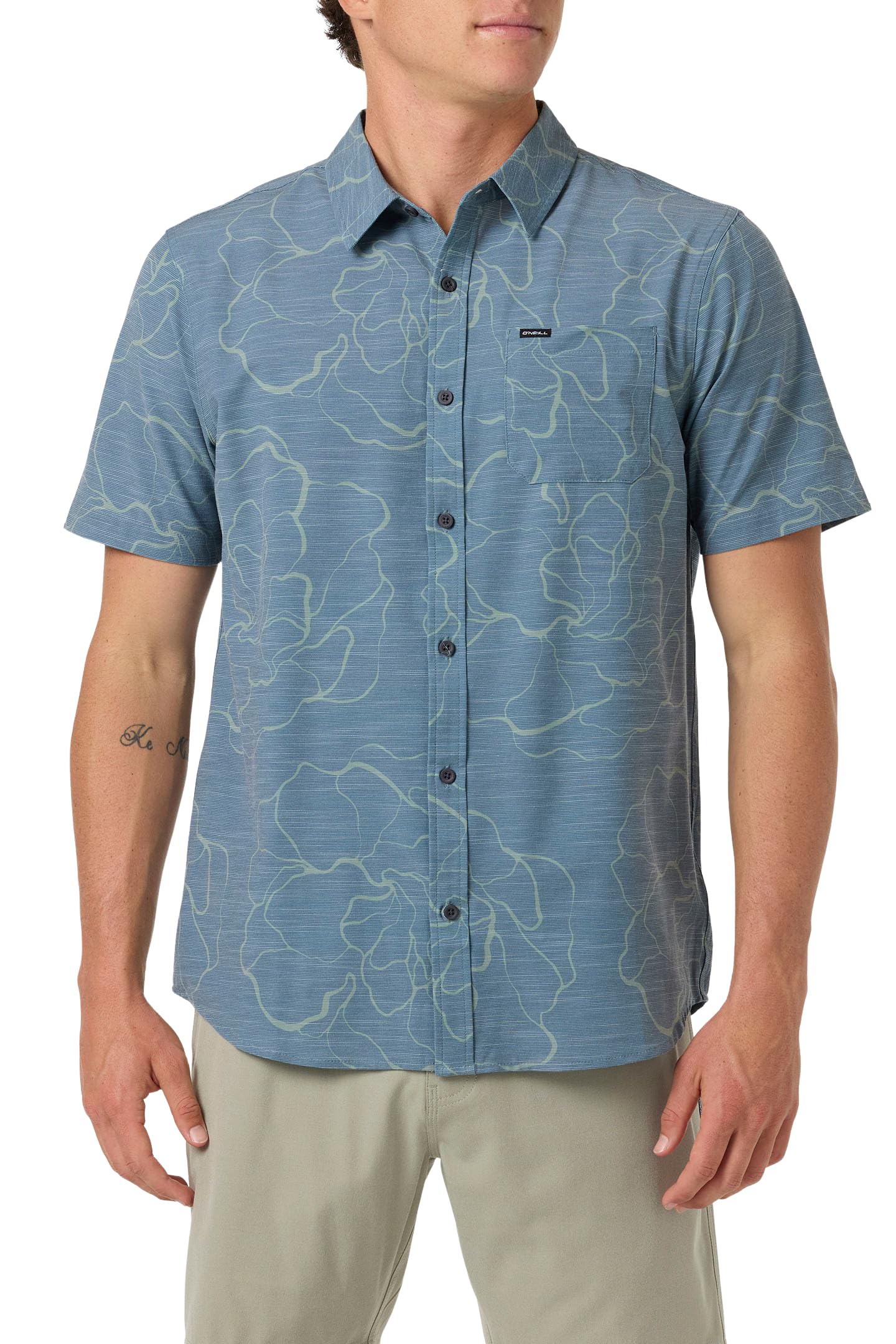 UPF Slub Short Sleeve Woven Shirt – Relaxed Fit