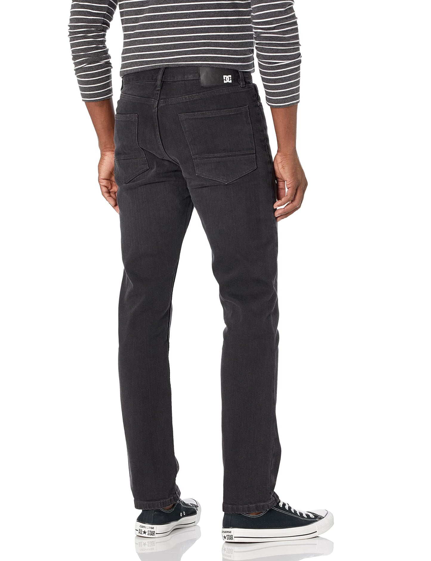 Worker Straight-Leg Denim Pants